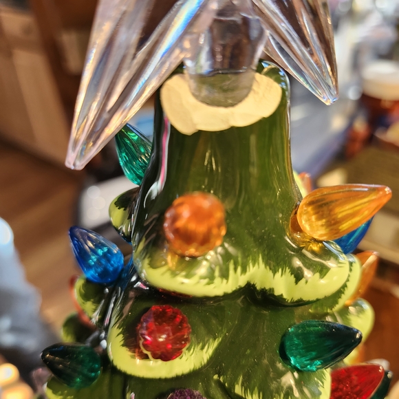 Ceramic Christmas Tree with Multicolor Lights Up Working